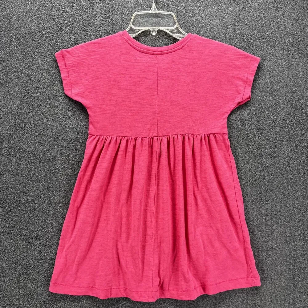Old Navy Dress Girls Small 6‎ 7 Pink short sleeves beach summer crew neck